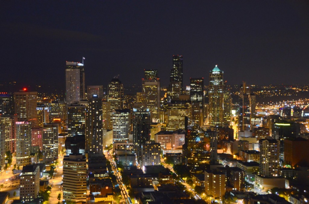 View of the city from the Space Needle